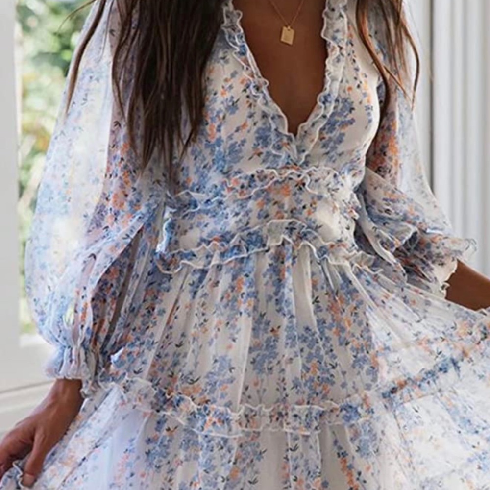 Flowy open back dress